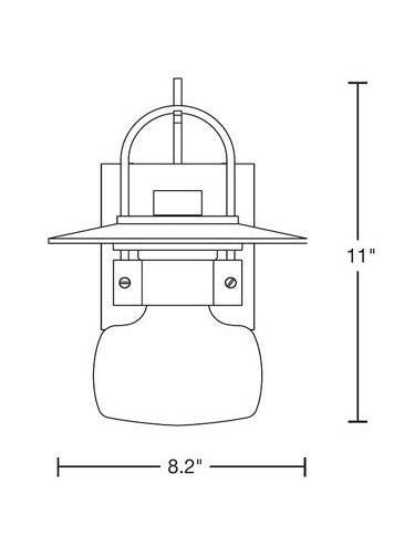 Hubbardton Forge 303003 Mason 1-lt 12" Tall Outdoor Wall Sconce