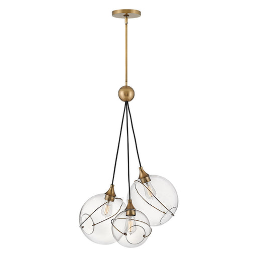 Hinkley 30304 Skye 3-lt 18" LED Pendant - Clear Glass