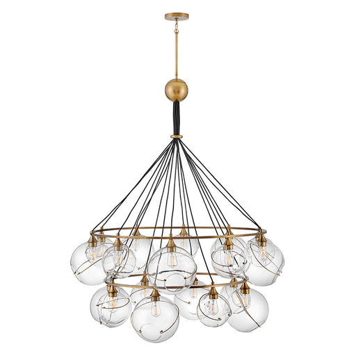 Hinkley 30308 Skye Extra Large 18-lt 53" LED Two Tier Chandelier - Clear Glass