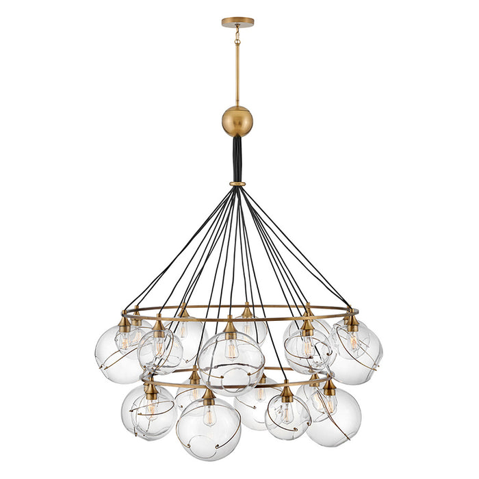 Hinkley 30308 Skye Extra Large 18-lt 53" LED Two Tier Chandelier - Clear Glass
