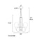 Maxim 30515 Bauhaus 3-lt 20" Chandelier