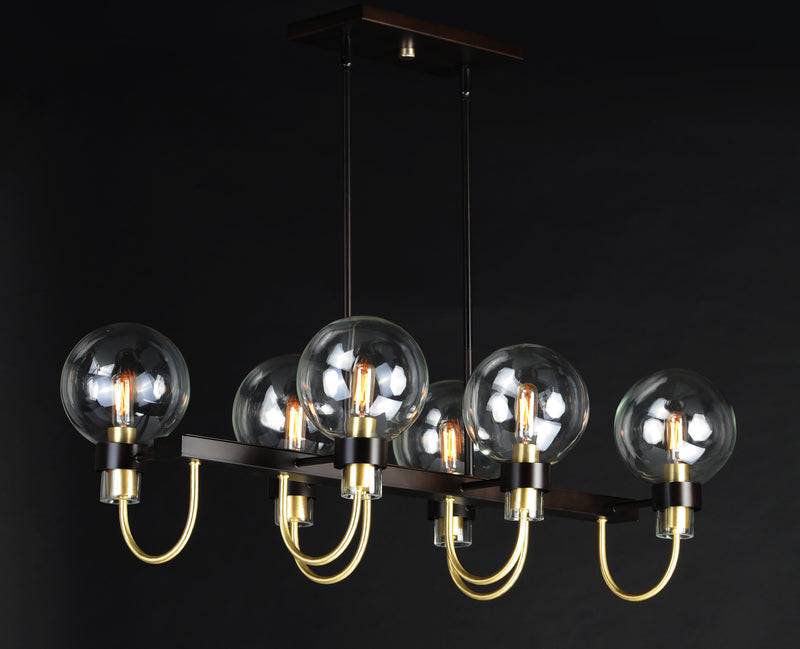 Maxim 30519 Bauhaus 6-lt 31.5" Linear Chandelier