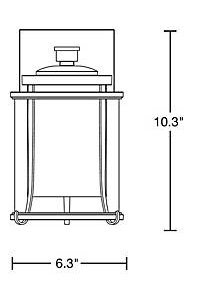 Hubbardton Forge 305605 Meridian 1-lt 10" Tall Small Outdoor Wall Sconce