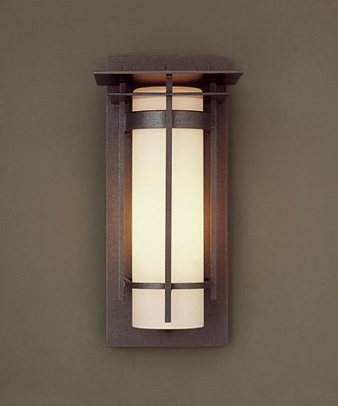 Hubbardton Forge 305992 Banded Small 1-lt 13" Tall Outdoor Wall Sconce