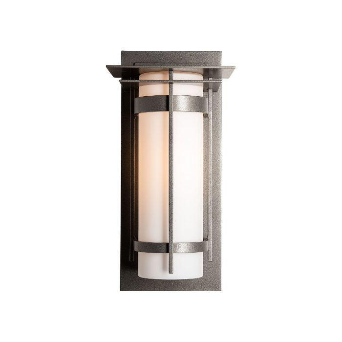 Hubbardton Forge 305993 Banded with Top Plate 1-lt 16" Tall Outdoor Wall Sconce