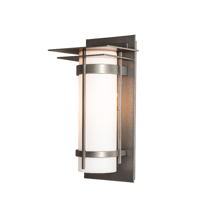 Hubbardton Forge 305993 Banded with Top Plate 1-lt 16" Tall Outdoor Wall Sconce