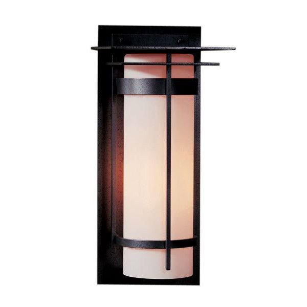 Hubbardton Forge 305994 Banded with Top Plate 1-lt 20" Tall Large Outdoor Wall Sconce