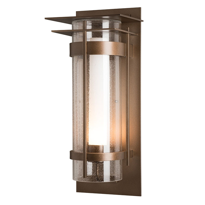 Hubbardton Forge 305999 Banded 1-lt 26" Tall Outdoor Sconce with Top Plate