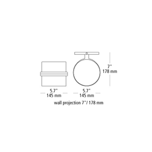 Tech 700WSSPCT Spectica 1-lt 6" LED Wall Light