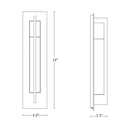 Hubbardton Forge 306403 Axis 1-lt 19" Tall Outdoor Wall Sconce