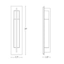 Hubbardton Forge 306405 Axis Large 1-lt 24" Tall Outdoor Wall Sconce