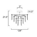 Maxim 30730 Glacier 9-lt 24" Flush Mount
