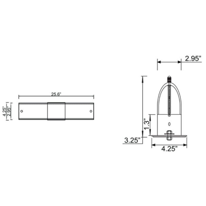 Access 31000 Vail 1-lt 26" LED Vanity