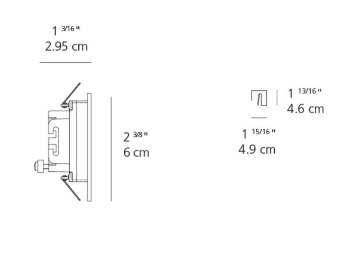 Artemide Aria Micro LED Recessed Wall Light