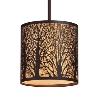 ELK 31073/1 Woodland Sunrise 1-lt 8" Pendant