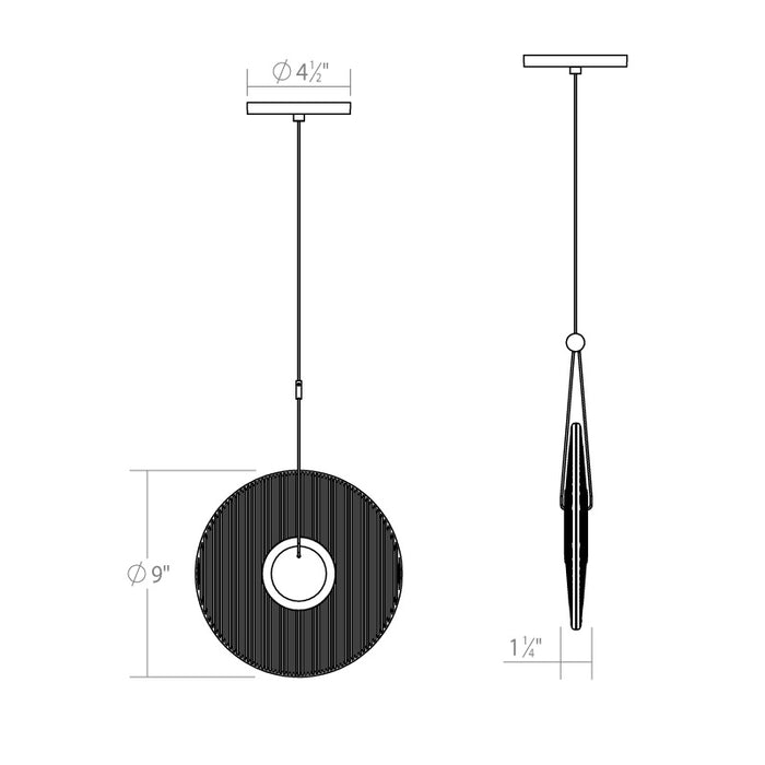 Sonneman 3111 Meclisse 1-lt 9" LED Pendant