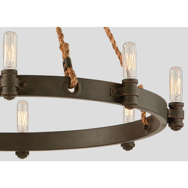 Troy F3125 Pike Place 8-lt Chandelier