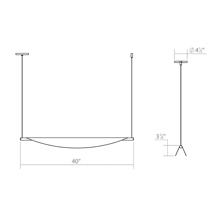 Sonneman 3121 Tela 1-lt 40" LED Pendant