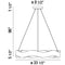 Eurofase 31384 Vaughan 2-lt 34" LED Chandelier
