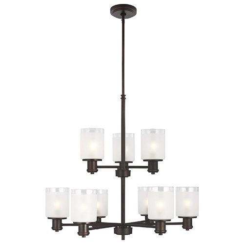 Sea Gull 3139809EN3 Norwood 9-lt 28" LED Chandelier