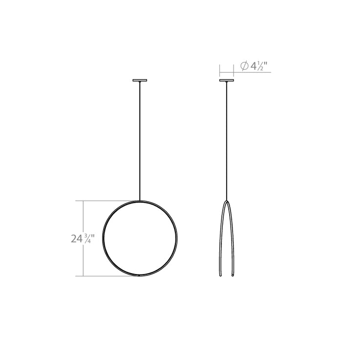 Sonneman 3151 Torc 1-lt 25" LED Pendant