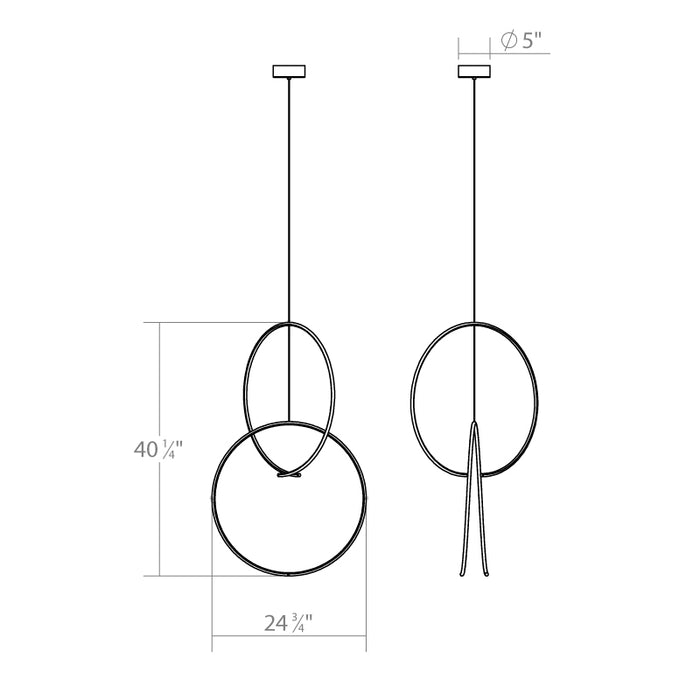 Sonneman 3152 Torc 2-lt 25" LED Pendant