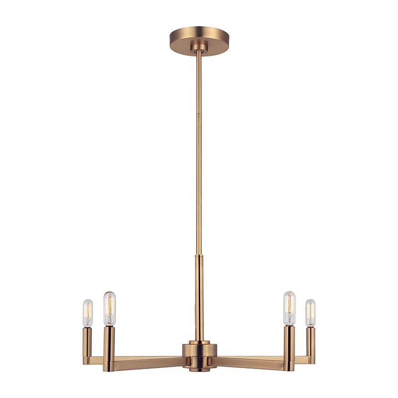 Visual Comfort 3164205 Fullton 5-lt 24" Chandelier - Satin Brass