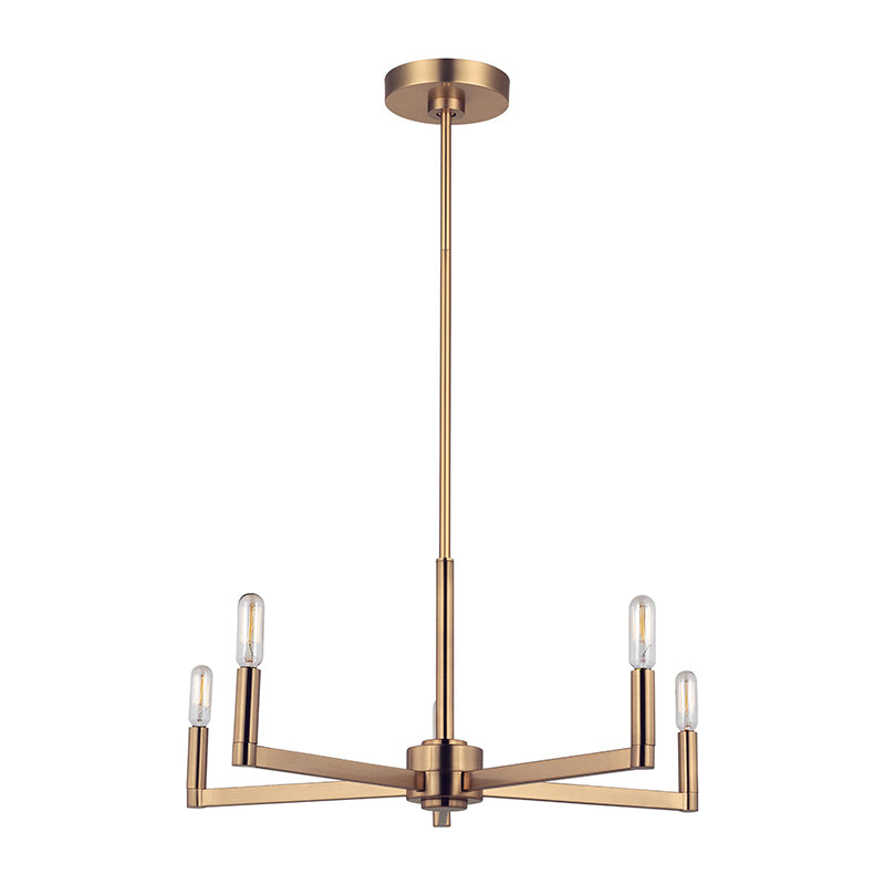 Visual Comfort 3164205 Fullton 5-lt 24" Chandelier - Satin Brass