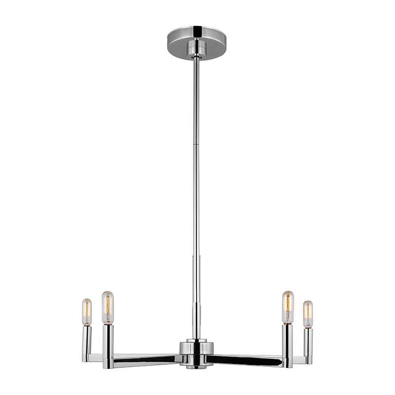 Visual Comfort 3164205EN Fullton 5-lt 24" LED Chandelier - Chrome
