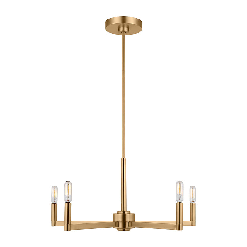 Visual Comfort 3164205EN Fullton 5-lt 24" LED Chandelier - Satin Brass