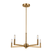 Visual Comfort 3164205EN Fullton 5-lt 24" LED Chandelier - Satin Brass