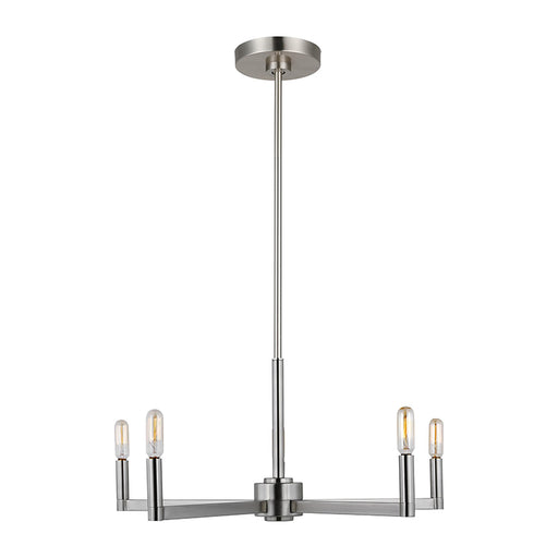 Visual Comfort 3164205EN Fullton 5-lt 24" LED Chandelier - Brushed Nickel