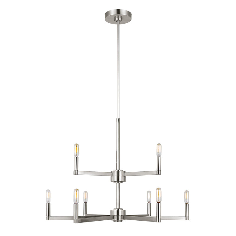Visual Comfort 3164209 Fullton 9-lt 30" Chandelier - Brushed Nickel
