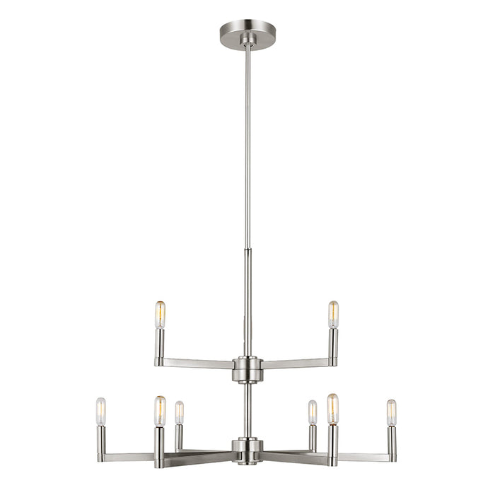 Visual Comfort 3164209 Fullton 9-lt 30" Chandelier - Brushed Nickel