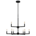 Visual Comfort 3164209EN Fullton 9-lt 30" LED Chandelier - Midnight Black