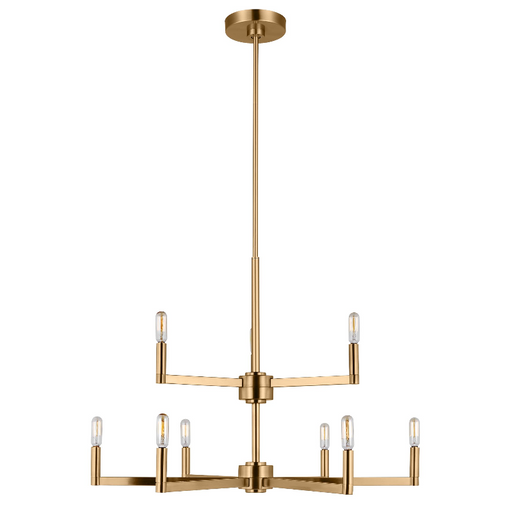 Visual Comfort 3164209EN Fullton 9-lt 30" LED Chandelier - Satin Brass