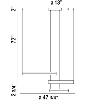 Eurofase 31779 Minuta 3-lt 48" LED Chandelier