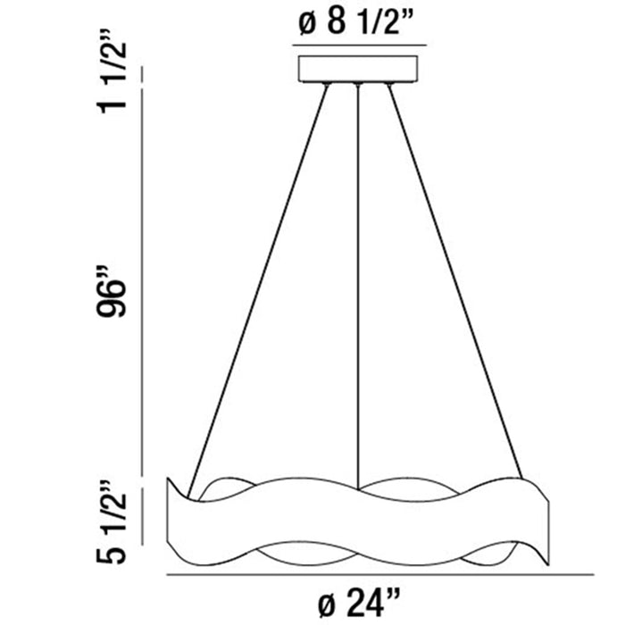 Eurofase 31783 Vaughan 2-lt 24" LED Chandelier