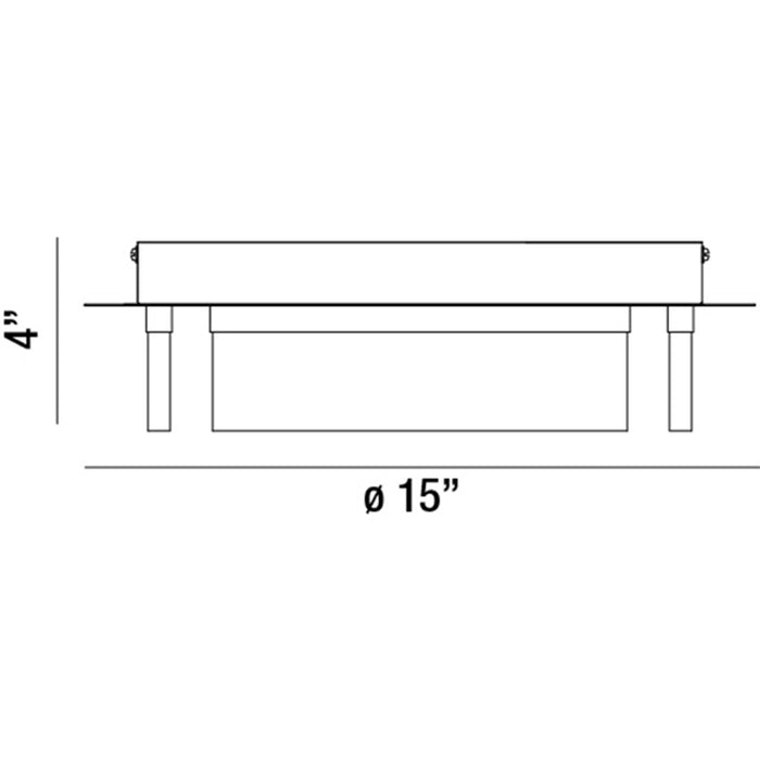 Eurofase 31799 Bria 1-lt 15" LED Flush Mount