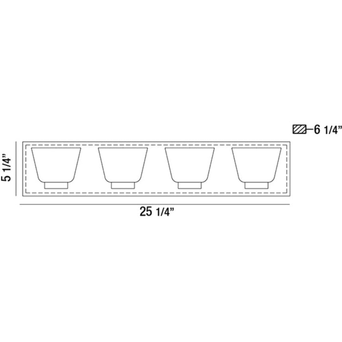 Eurofase 31802 Trent 4-lt 25" LED Vanity Light