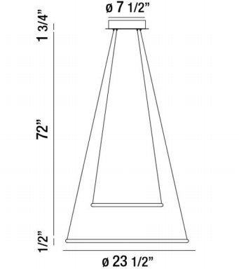 Eurofase 31856 Valley 2-lt 24" Wide LED Pendant