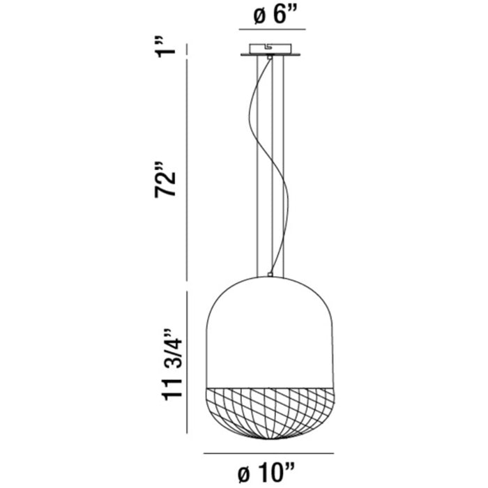 Eurofase 31868 Corson 1-lt 10" Pendant