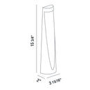 Eurofase 31916 Bira 1-lt 16" Tall LED Outdoor Bollard