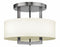 Hinkley 3200 Hampton 3-lt 15" LED Semi-Flush Mount