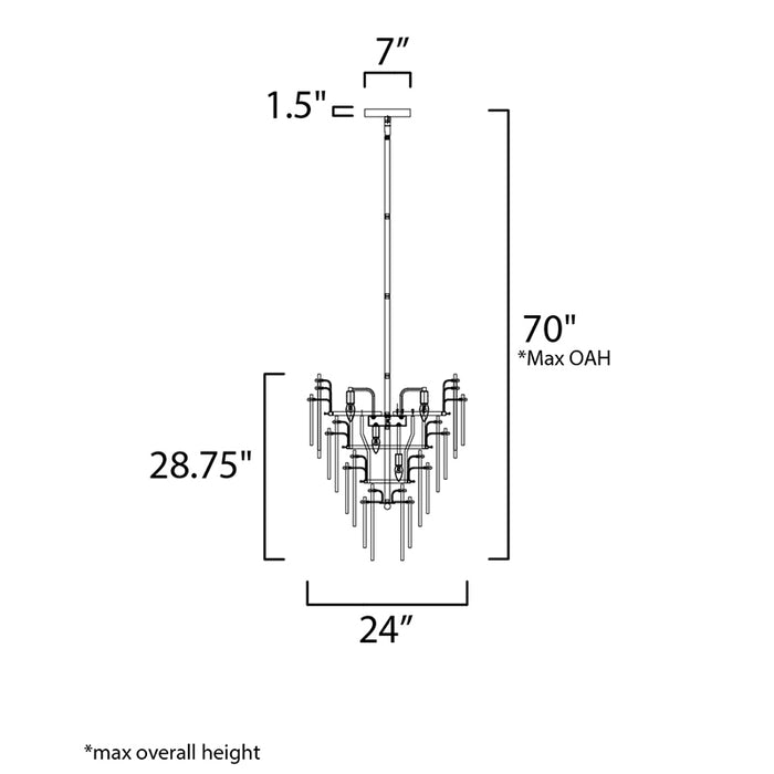 Maxim 32325 Majestic 12-lt 24" Chandelier