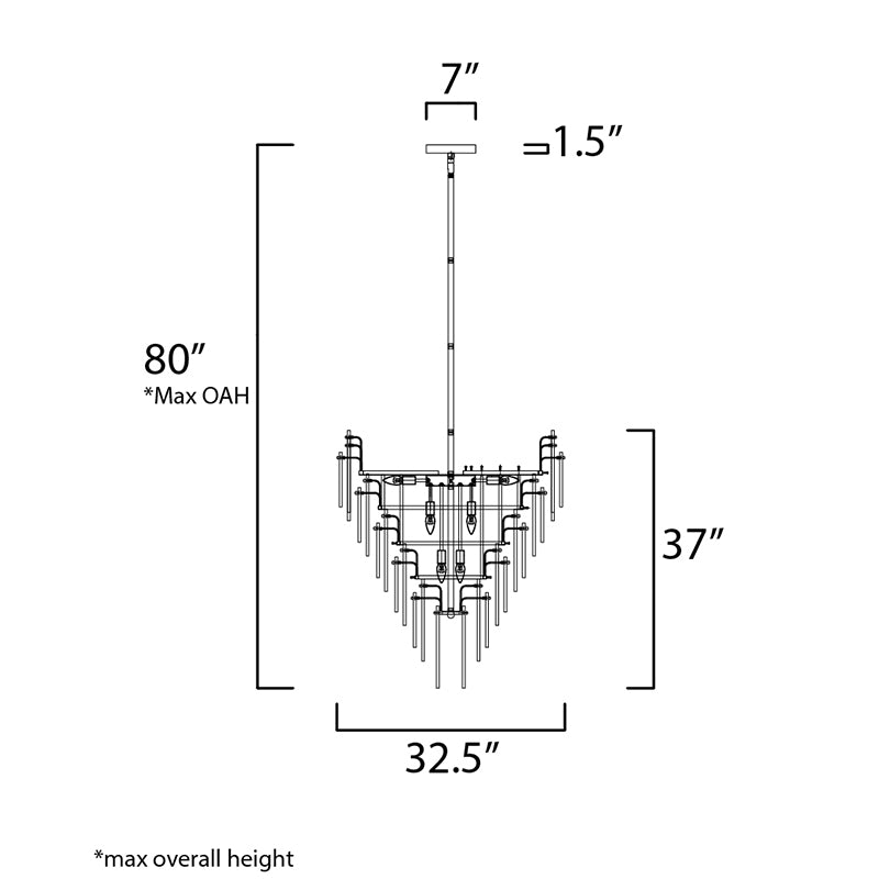 Maxim 32328 Majestic 21-lt 33" Chandelier