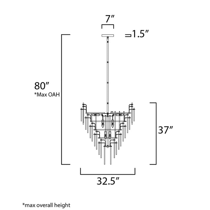 Maxim 32328 Majestic 21-lt 33" Chandelier