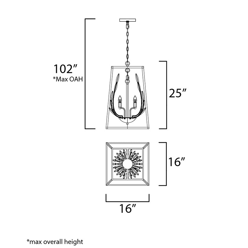 Maxim 32404 Bouquet 4-lt 16" Pendant
