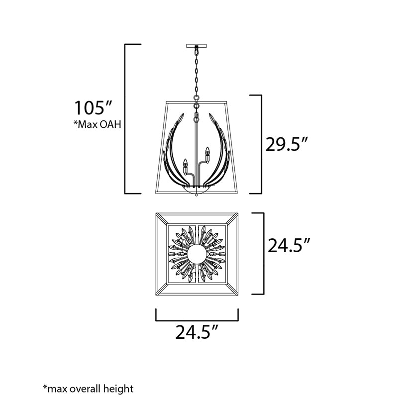 Maxim 32406 Bouquet 6-lt 25" Pendant