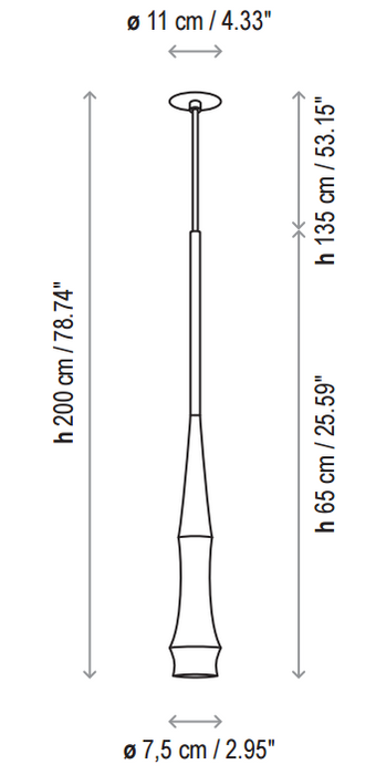 Bover Slend 01 1-lt 3" LED Pendant